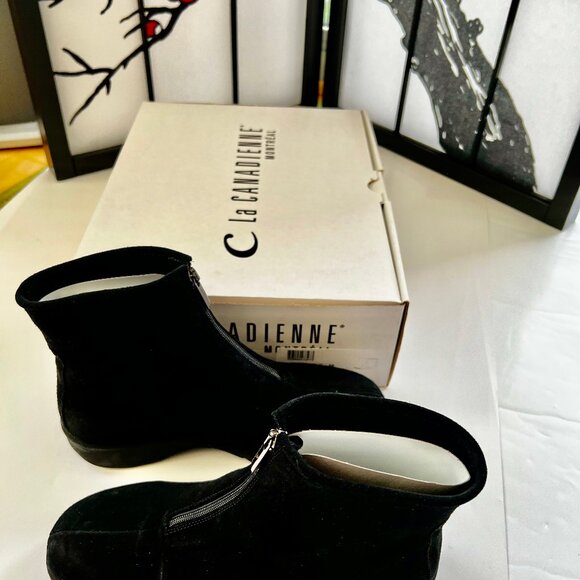 La Canadienne Travis Platform Waterproof Front Zip Bootie Women's Size 8.5M with - Picture 3 of 9